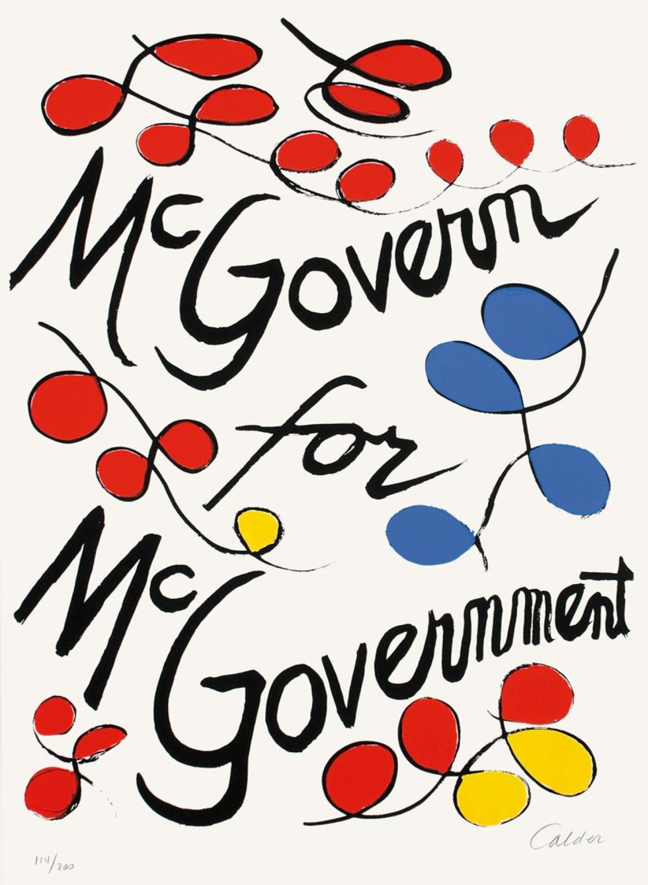 This picture shows the following artwork: Alexander Calder. „McGovern for McGovernment“. 1972.