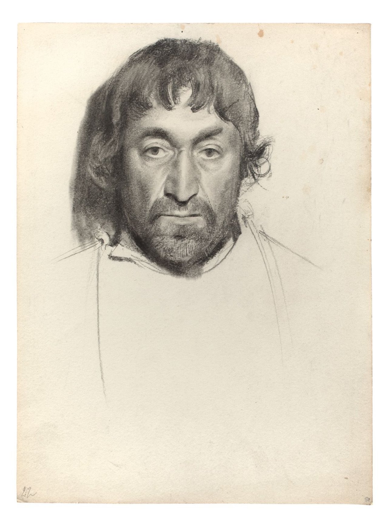 Auf diesem Bild ist das folgende Kunstwerk zu sehen: Konrad Böse. Kopf eines Bauern. Um 1900/05.
