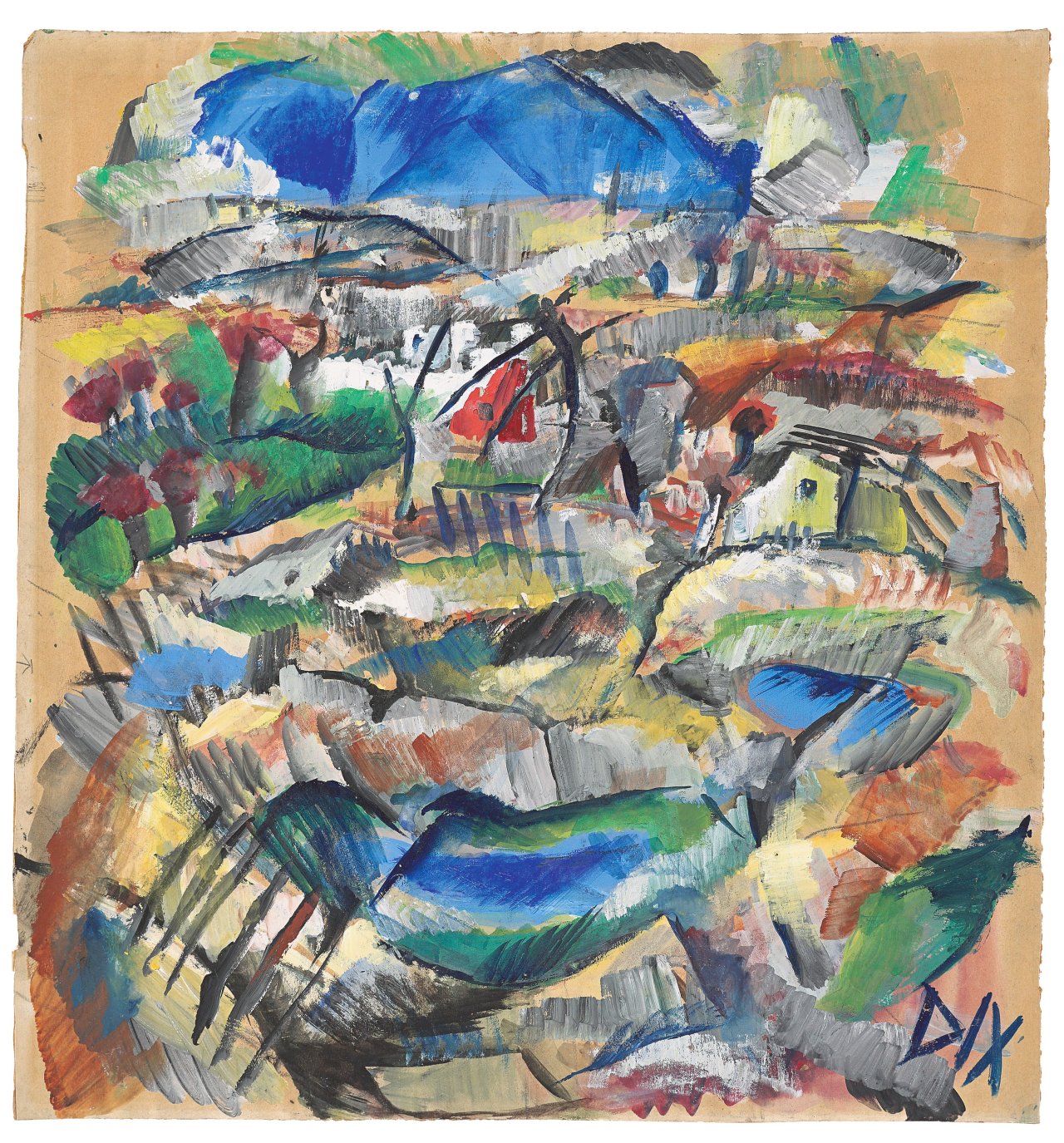 Auf diesem Bild ist das folgende Kunstwerk zu sehen: Otto Dix. „Gelände“. 1917.