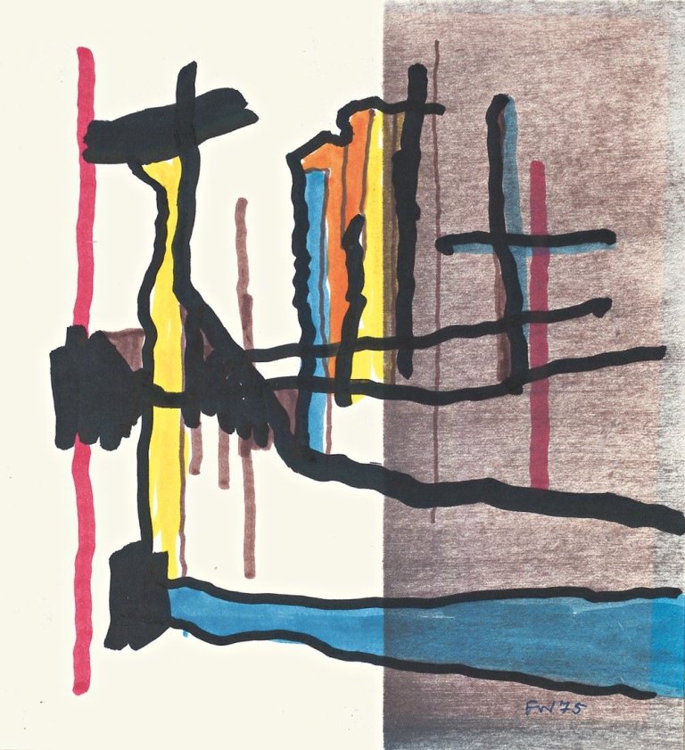Auf diesem Bild ist das folgende Kunstwerk zu sehen: Fritz Winter. Ohne Titel. 1975.