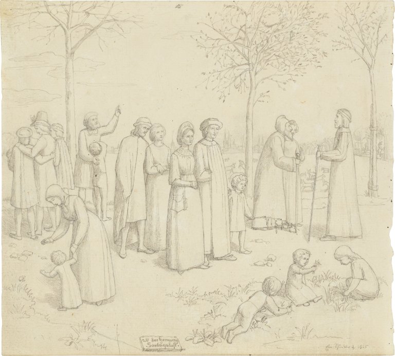 Auf diesem Bild ist das folgende Kunstwerk zu sehen: Erwin Speckter. „Sonntagslust“. 1825.