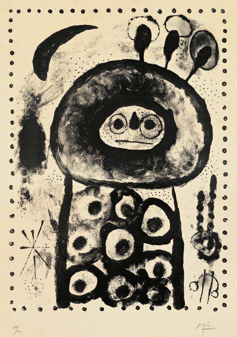 Auf diesem Bild ist das folgende Kunstwerk zu sehen: Joan Miró. „Diane d’Éphèse“. 1958.