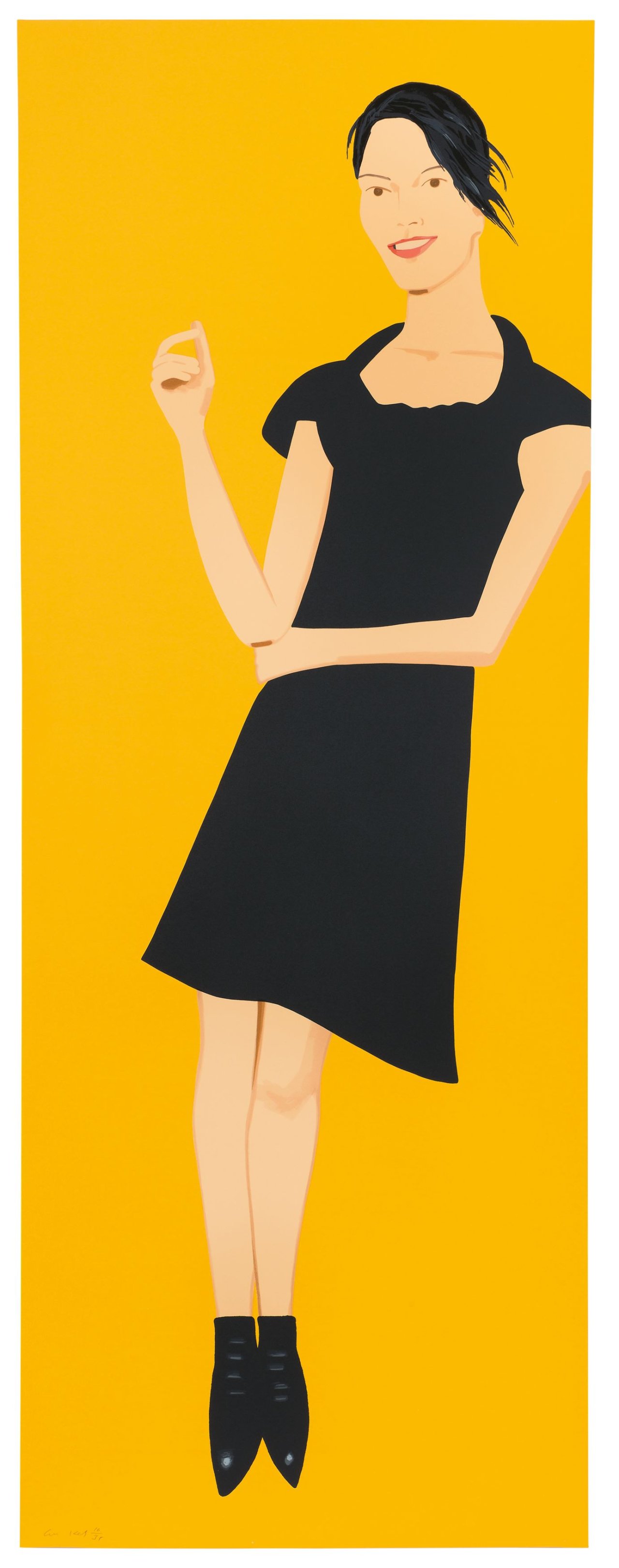 Auf diesem Bild ist das folgende Kunstwerk zu sehen: Alex Katz. Black Dress (Carmen). 2015.