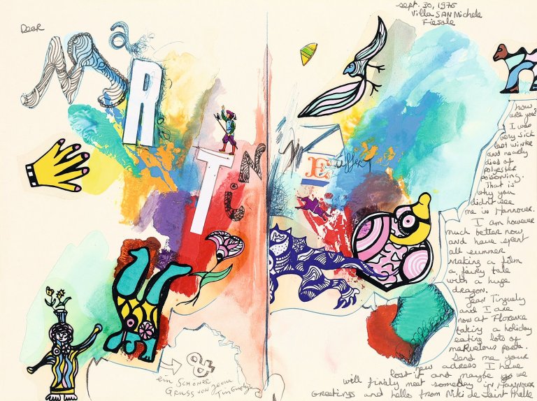 Auf diesem Bild ist das folgende Kunstwerk zu sehen: Niki de Saint Phalle (1930-2002) und Jean Tinguely (1925-1991). „Letter to Martin Neuffer“. 1975.