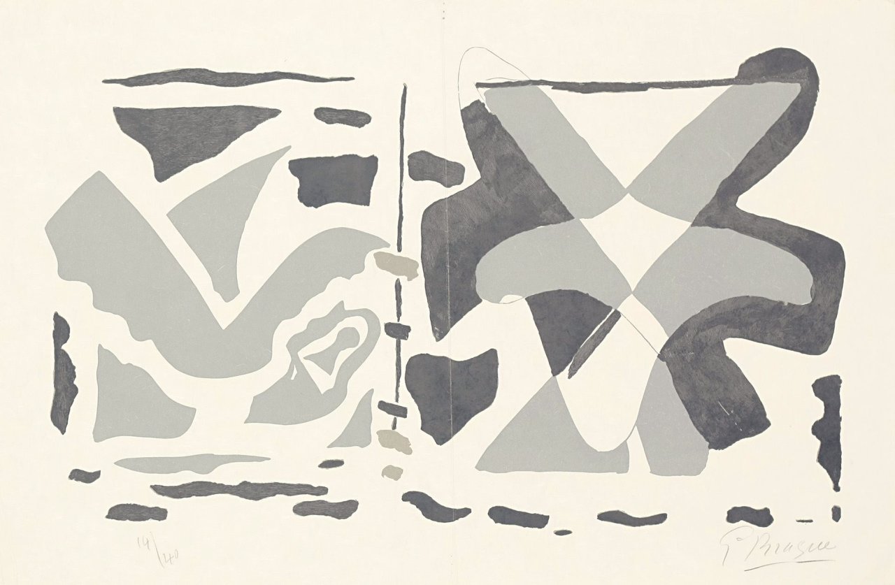 This picture shows the following artwork: Georges Braque. From: „Si je mourais là-bas“. 1962.