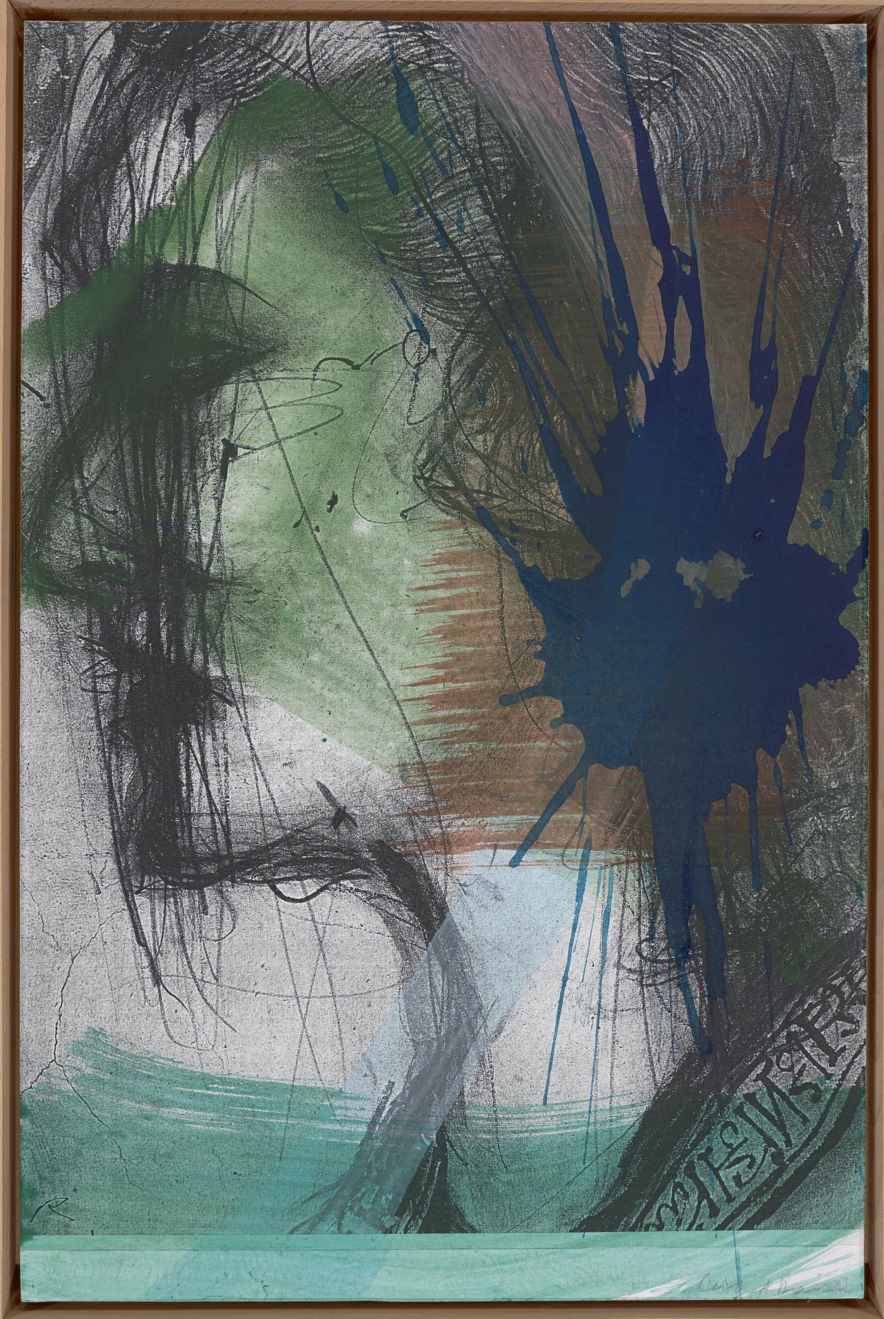 Auf diesem Bild ist das folgende Kunstwerk zu sehen: Arnulf Rainer. „Luz“. 2002.