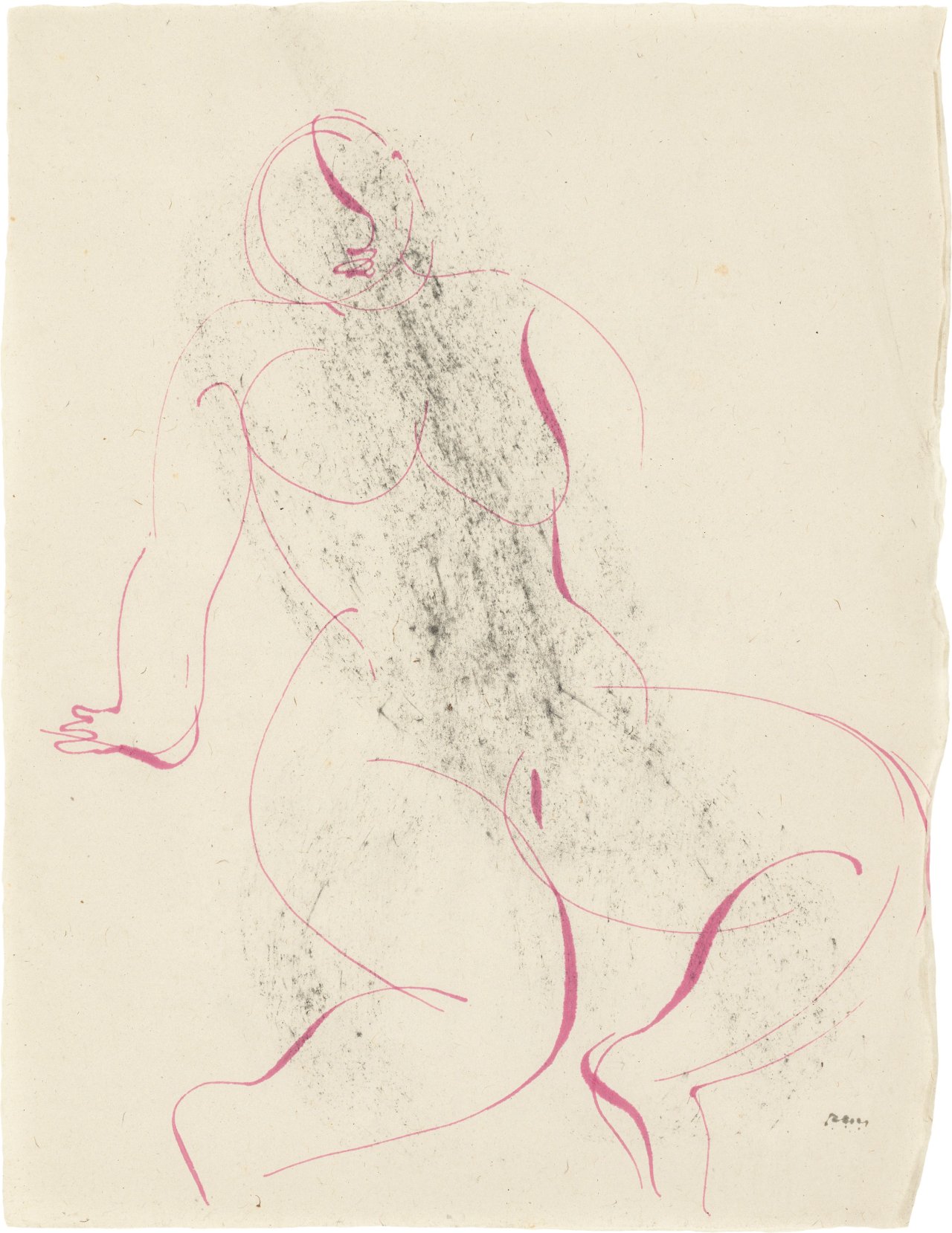 Auf diesem Bild ist das folgende Kunstwerk zu sehen: Jean Fautrier. Ohne Titel. Um 1943/44.