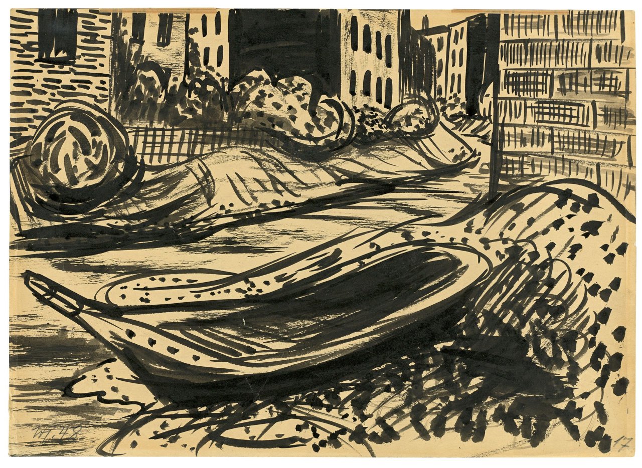Auf diesem Bild ist das folgende Kunstwerk zu sehen: Werner Heldt. „Berlin am Meer“. 1948.