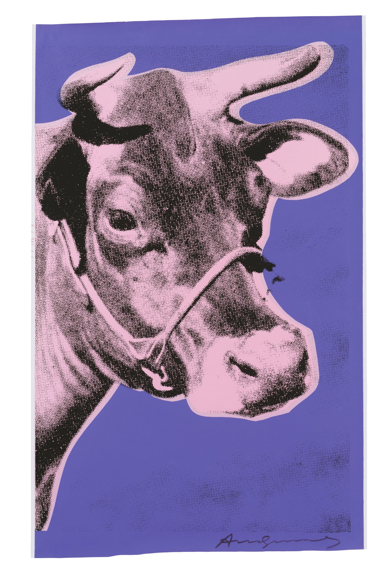 This picture shows the following artwork: Andy Warhol. ”Cow 1976”. 1977.