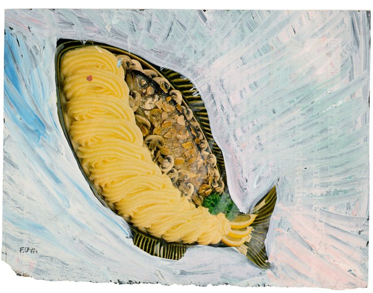 Auf diesem Bild ist das folgende Kunstwerk zu sehen: Franz West. Ohne Titel (Fisch). 1974.