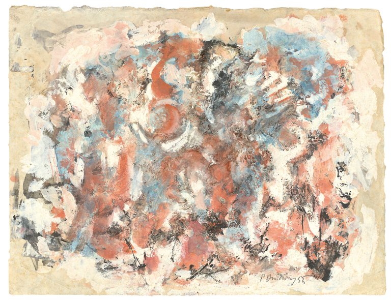 Auf diesem Bild ist das folgende Kunstwerk zu sehen: Peter Brüning. Ohne Titel. 1955.