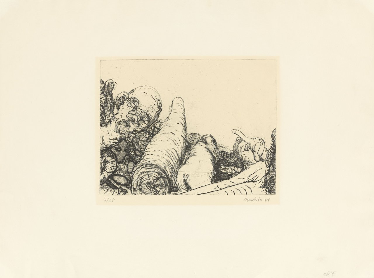 This picture shows the following artwork: Georg Baselitz. „Ohne Titel“. 1964.