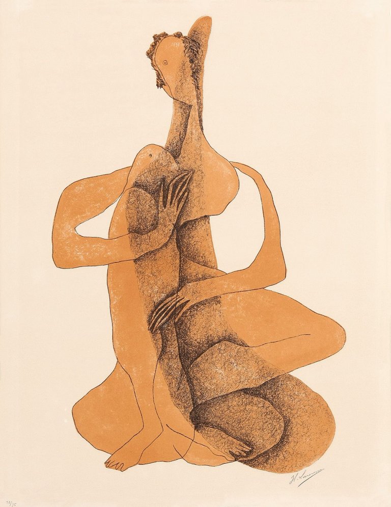 Auf diesem Bild ist das folgende Kunstwerk zu sehen: Henri Laurens. „Femme accroupie“. Um 1950.