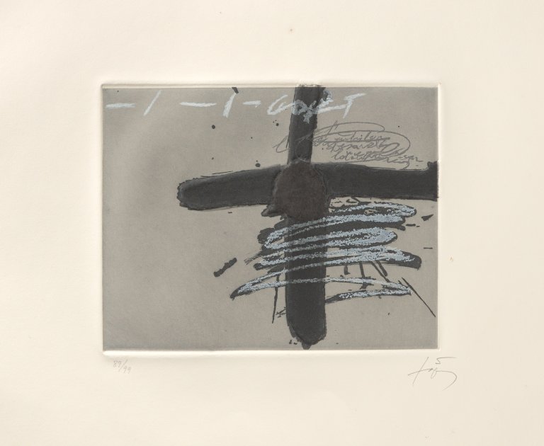 Auf diesem Bild ist das folgende Kunstwerk zu sehen: Antoni Tàpies. „Aparicions 8“. 1982.
