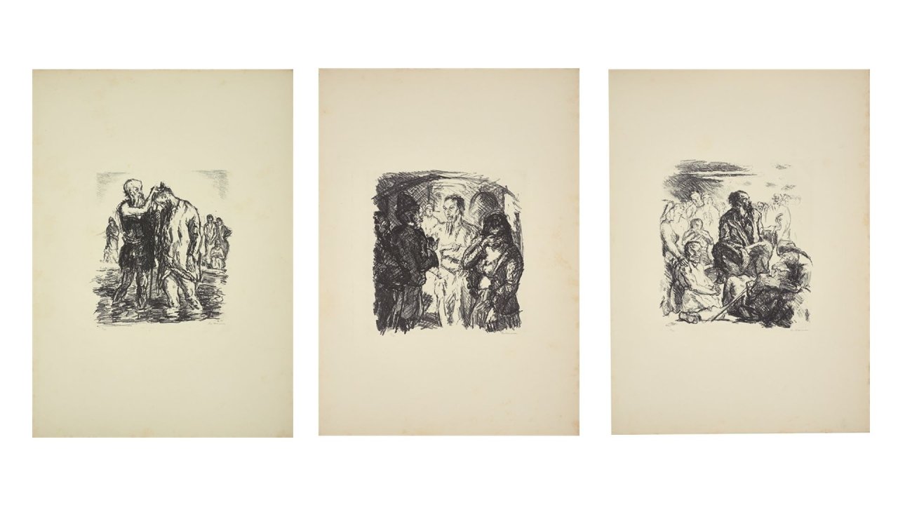 Auf diesem Bild ist das folgende Kunstwerk zu sehen: Max Beckmann. „Sechs Lithographien zum Neuen Testament“. 1911.