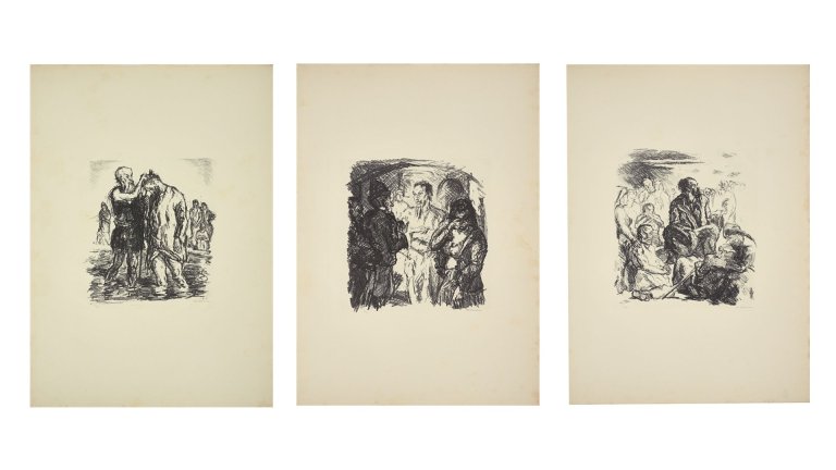 Auf diesem Bild ist das folgende Kunstwerk zu sehen: Max Beckmann. „Sechs Lithographien zum Neuen Testament“. 1911.