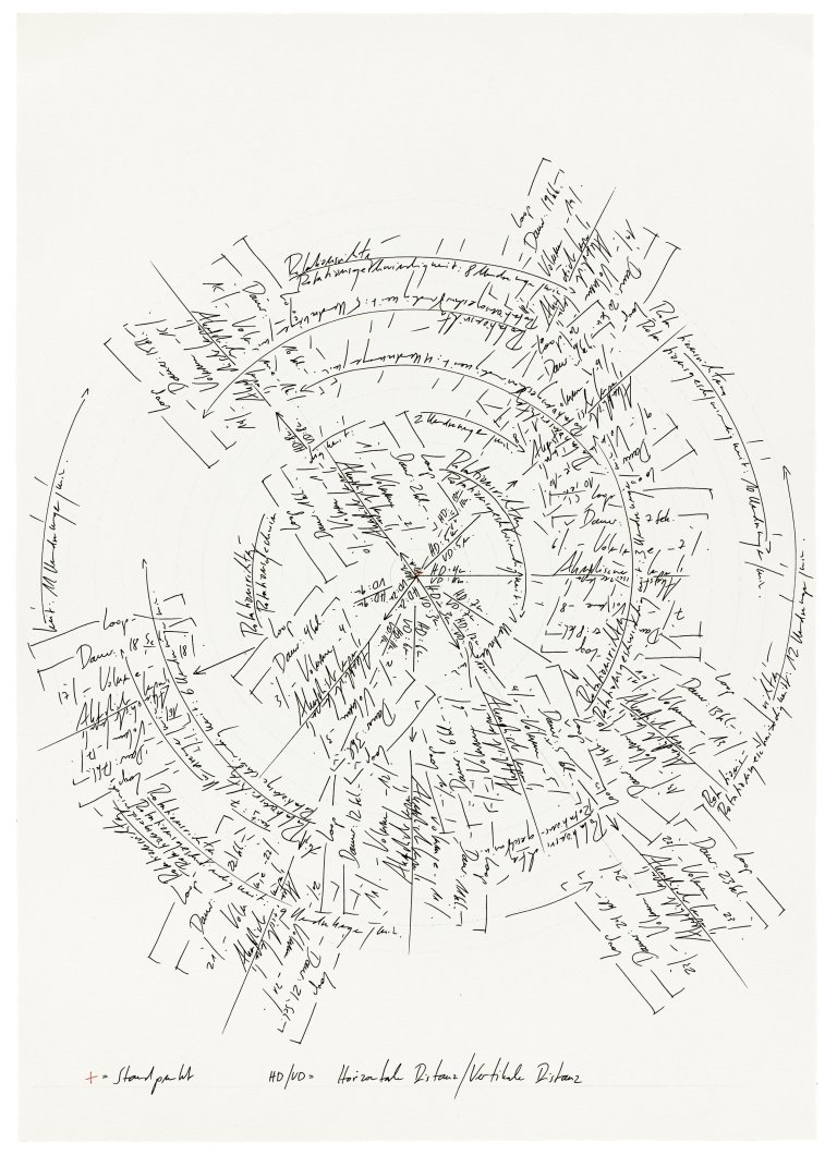 Auf diesem Bild ist das folgende Kunstwerk zu sehen: Jorinde Voigt. „ReWrite- Studie 12“. 2008.