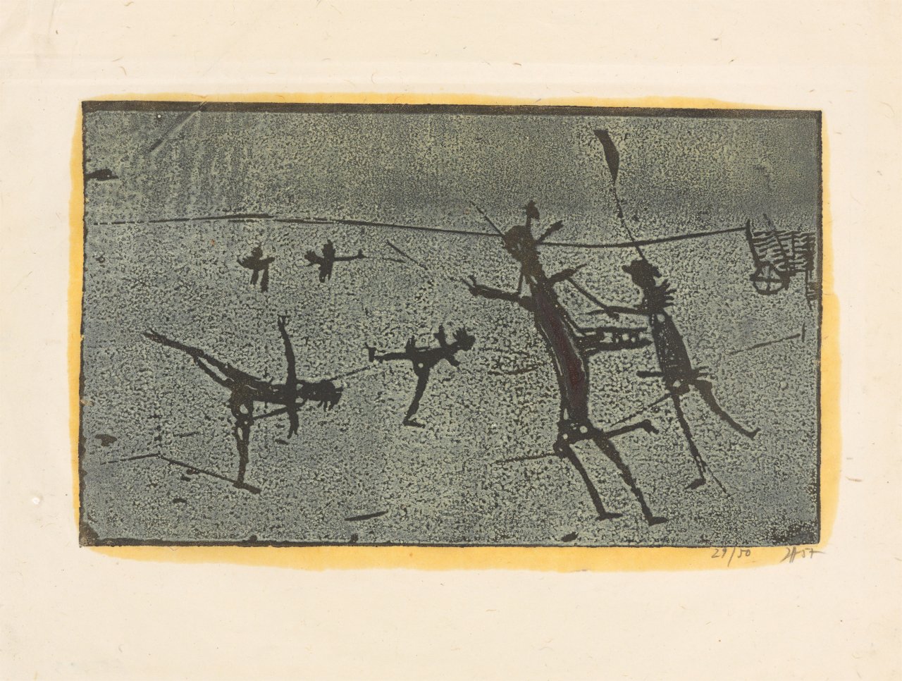 Auf diesem Bild ist das folgende Kunstwerk zu sehen: Horst Janssen. „Schlittschuhlaufen“. 1957/1987.