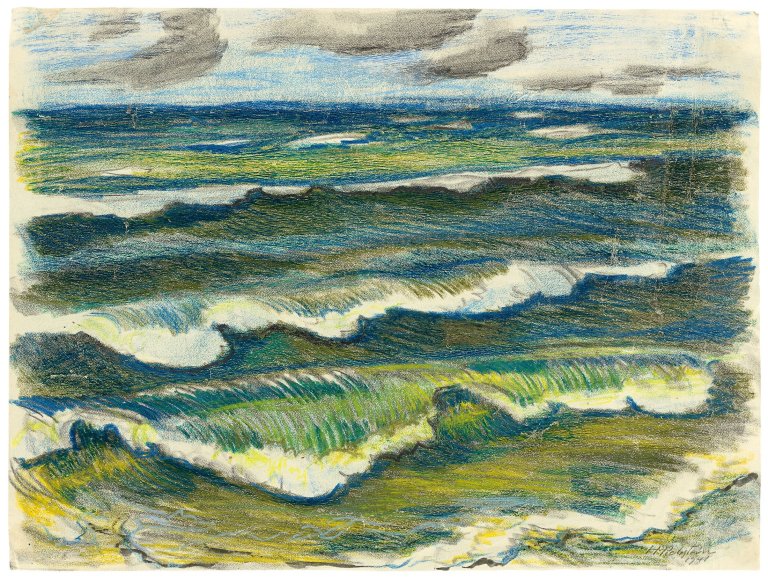 Auf diesem Bild ist das folgende Kunstwerk zu sehen: Max Pechstein. Brandung. 1941.