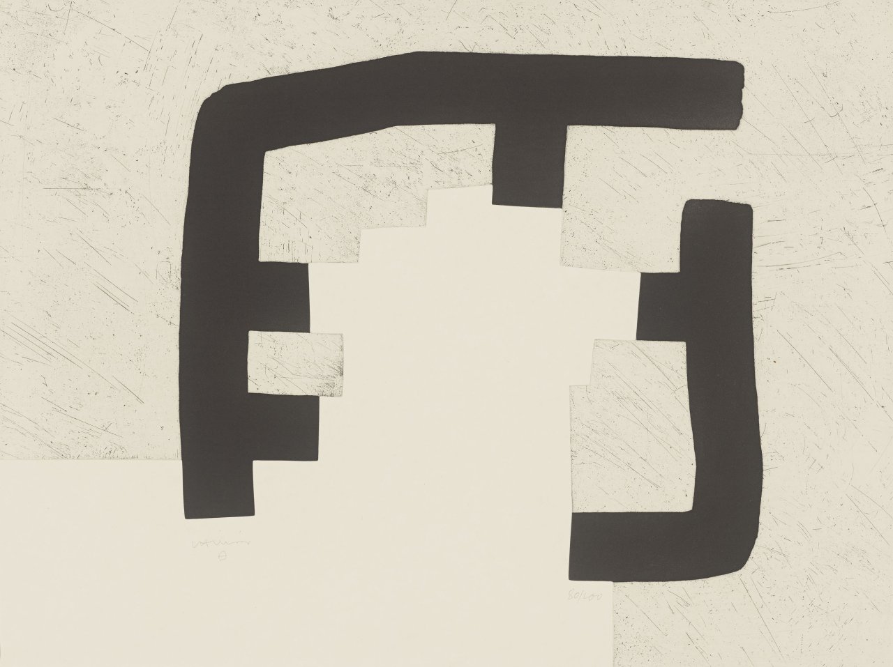 Auf diesem Bild ist das folgende Kunstwerk zu sehen:  Mappenwerk. Graphikedition „Bauen Wohnen Denken - Martin Heidegger inspiriert Künstler“. 1994.