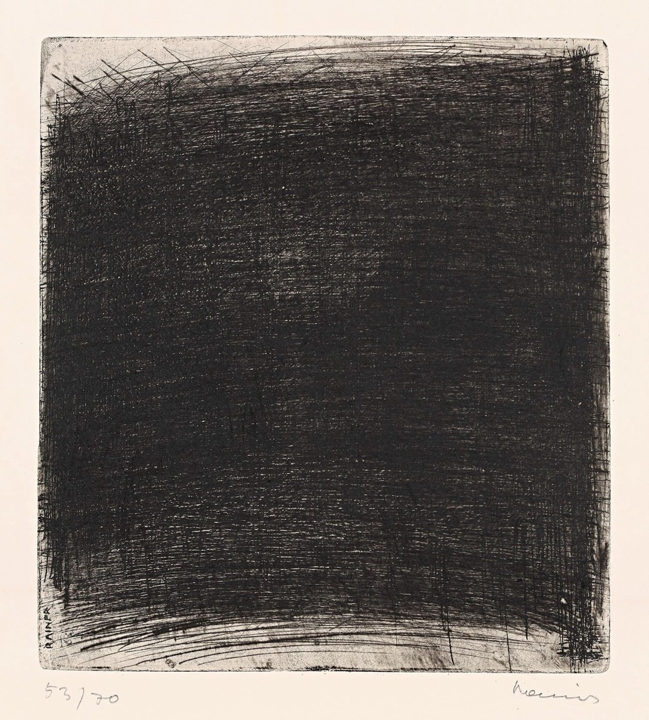 This picture shows the following artwork: Arnulf Rainer. „Figurative Übermalungen“. 1964.