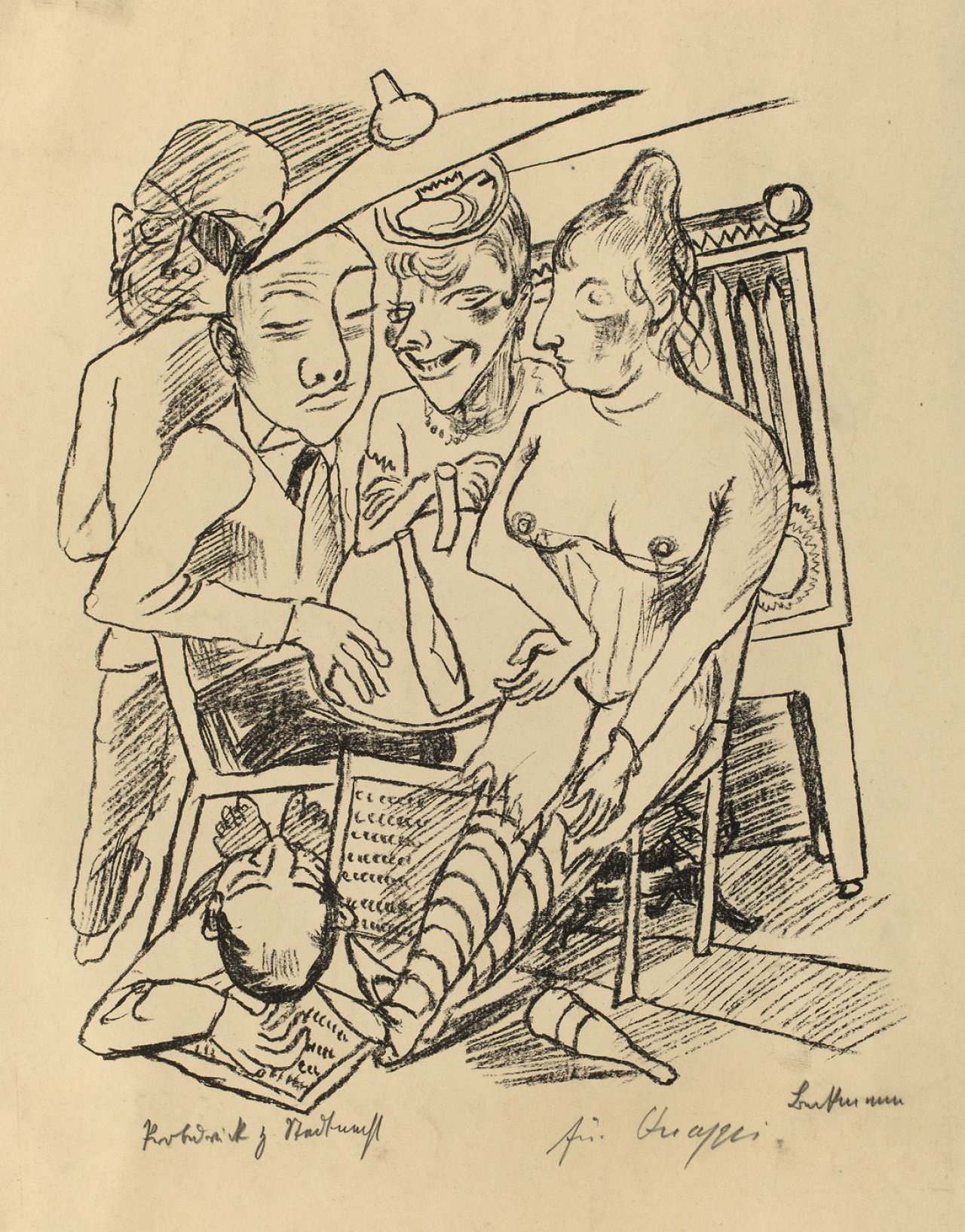 Auf diesem Bild ist das folgende Kunstwerk zu sehen: Max Beckmann. „Stadtnacht“. 1920.