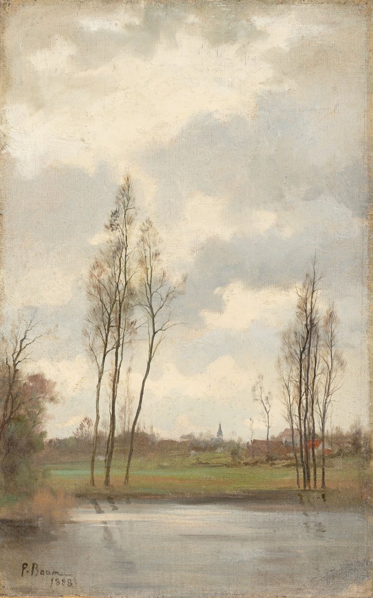 Auf diesem Bild ist das folgende Kunstwerk zu sehen: Paul Baum. Landschaftsstudie. 1888.