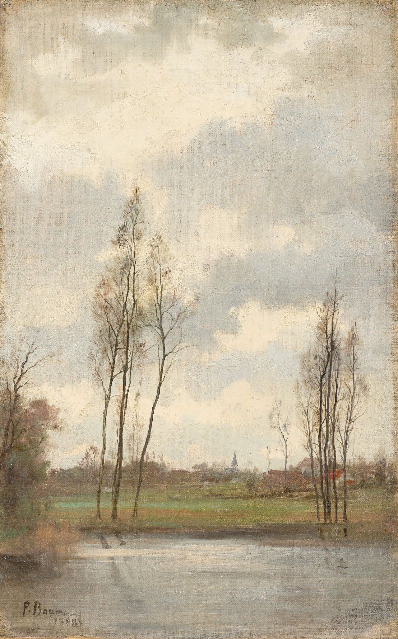 Auf diesem Bild ist das folgende Kunstwerk zu sehen: Paul Baum. Landschaftsstudie. 1888.