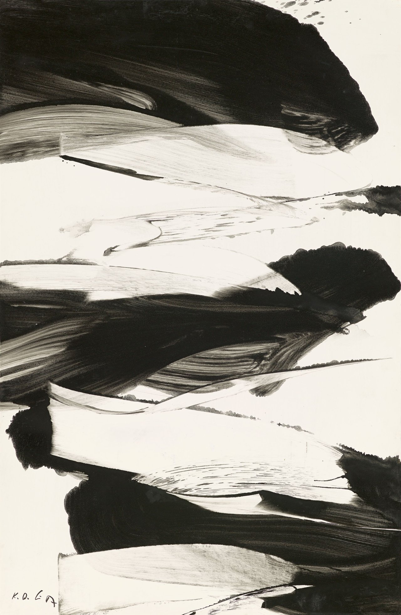 Auf diesem Bild ist das folgende Kunstwerk zu sehen: Karl Otto Götz. „8 Variationen mit einem Schema VI“. 1975.