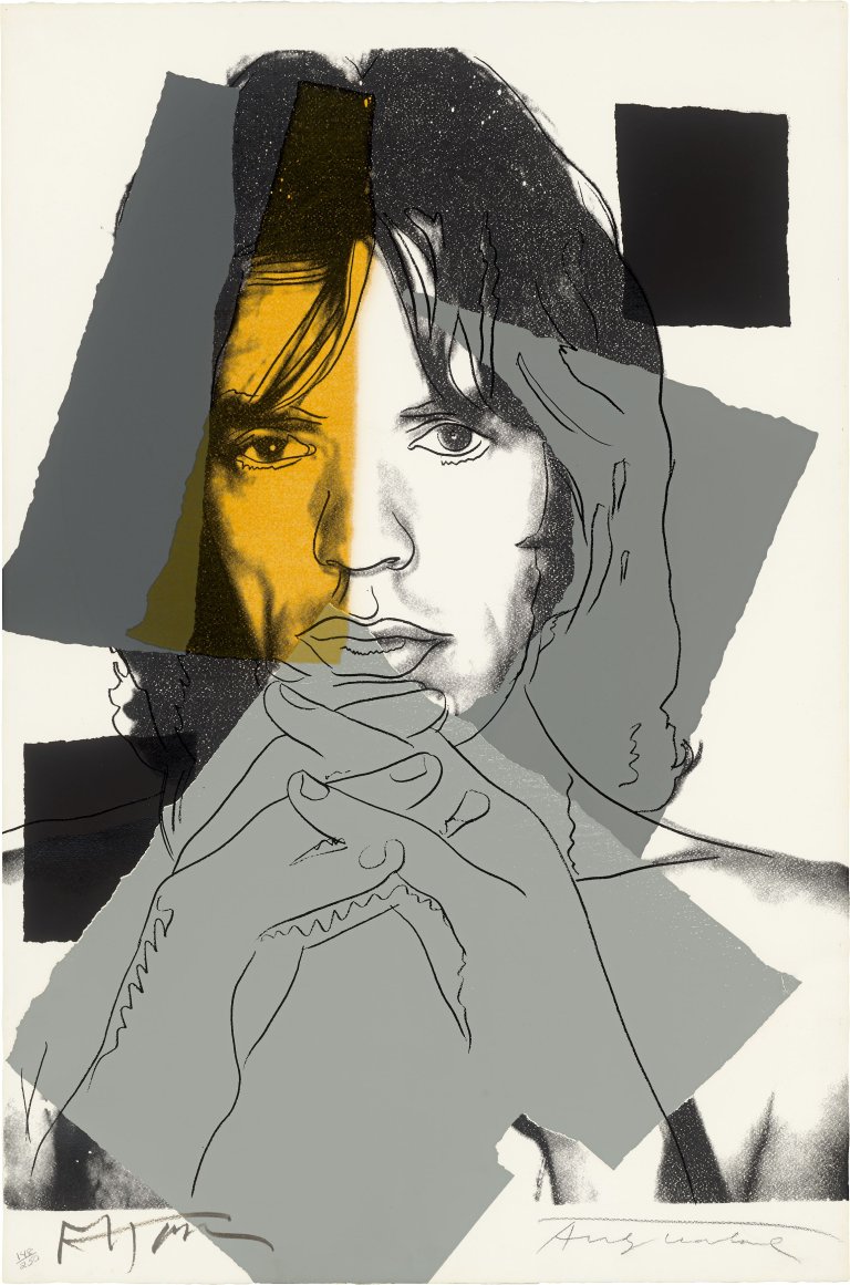 This picture shows the following artwork: Andy Warhol. ”Mick Jagger”. 1975.