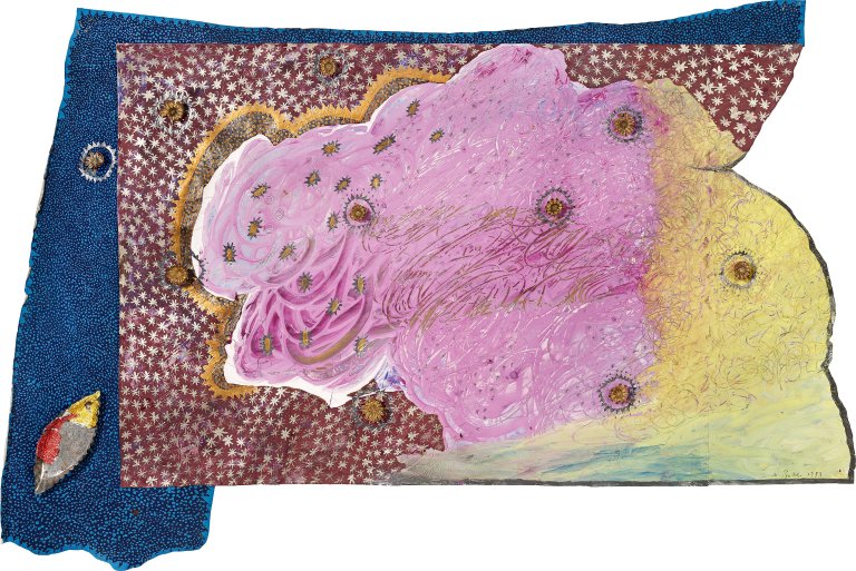 Auf diesem Bild ist das folgende Kunstwerk zu sehen: Michael Buthe. Ohne Titel. 1983.