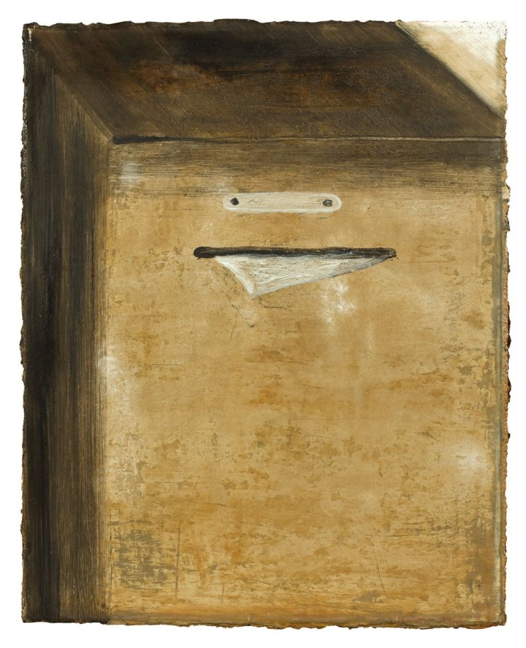 Auf diesem Bild ist das folgende Kunstwerk zu sehen: Norbert Schwontkowski. „Der Brief“. 2000.