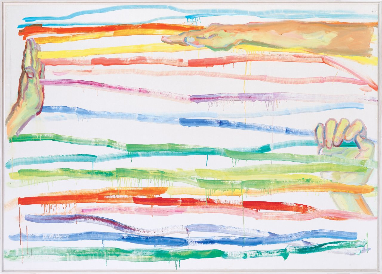 Auf diesem Bild ist das folgende Kunstwerk zu sehen: Maria Lassnig. Hände. 1989.