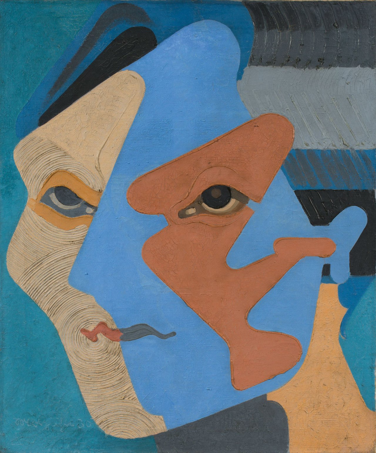 Auf diesem Bild ist das folgende Kunstwerk zu sehen: Johannes Molzahn. „Gedenken Otto Mueller II“. 1930.
