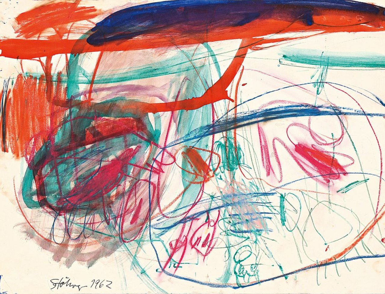 Auf diesem Bild ist das folgende Kunstwerk zu sehen: Walter Stöhrer. Ohne Titel. 1962.
