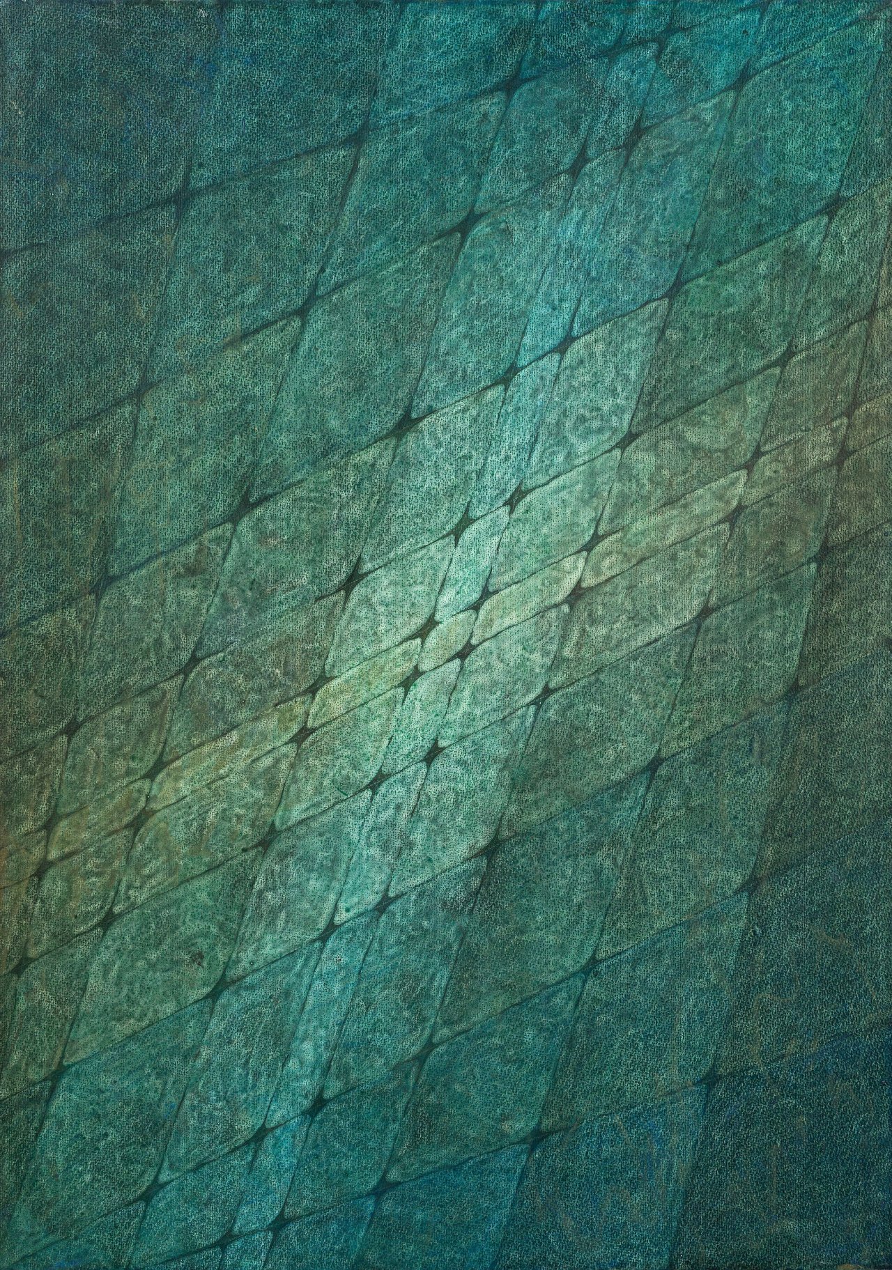 Auf diesem Bild ist das folgende Kunstwerk zu sehen: Karl-Heinz Adler. „Farbschichtungen“. 1986.