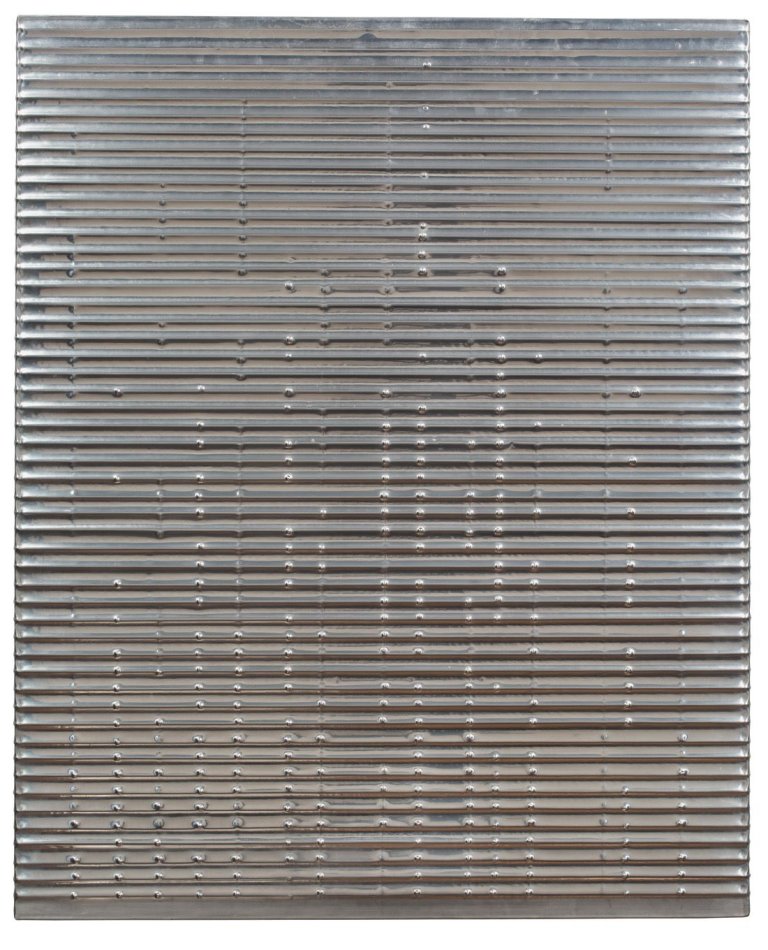 Auf diesem Bild ist das folgende Kunstwerk zu sehen: Heinz Mack. Ohne Titel (Lichtrelief). 1961.