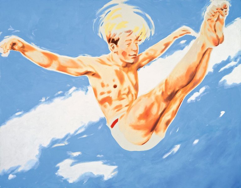 Auf diesem Bild ist das folgende Kunstwerk zu sehen: Norbert Bisky. „Sturzflug“. 2001.