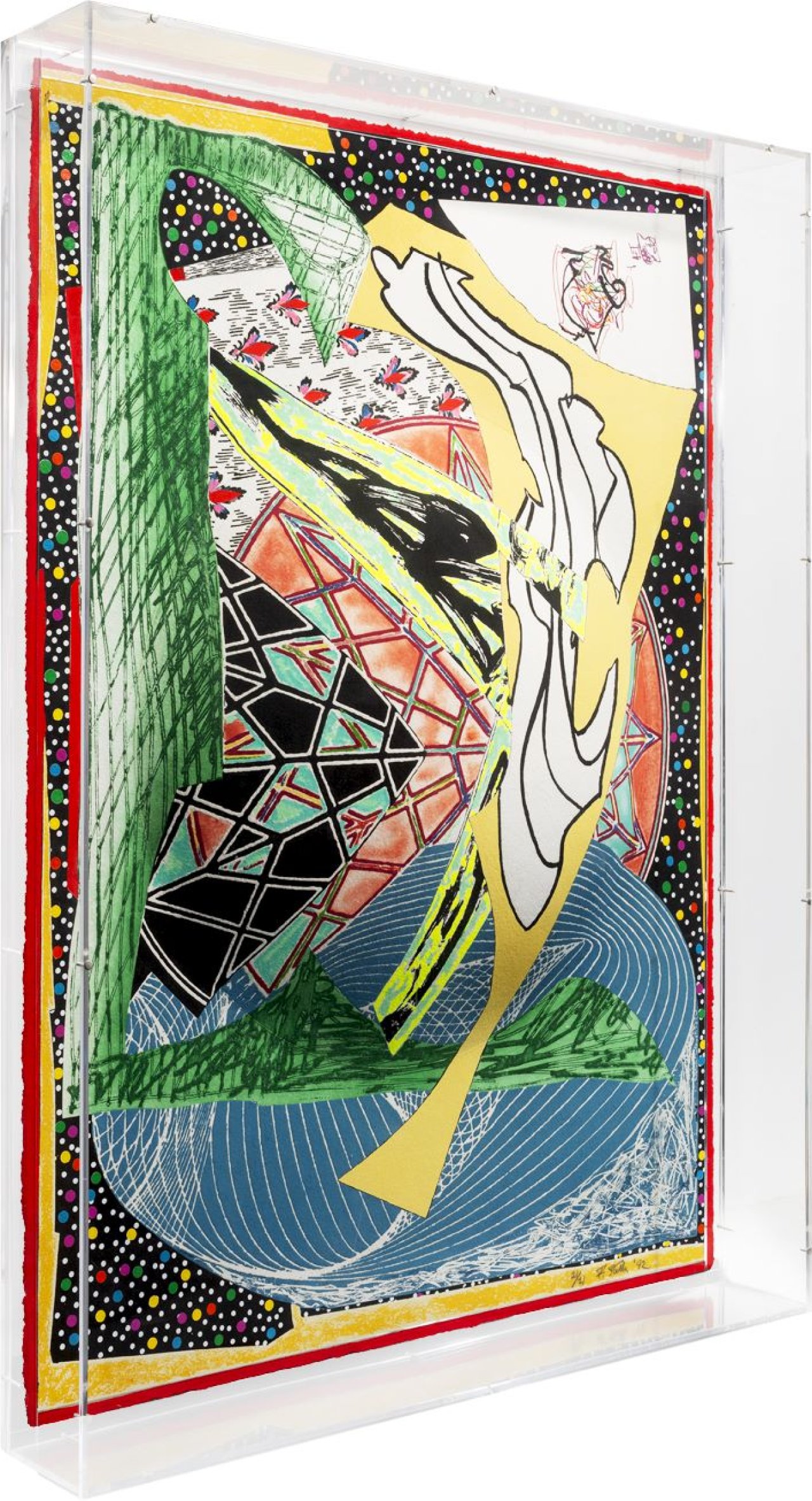 This picture shows the following artwork: Frank Stella. ”Jonah Historically Regarded” (Dome), from the series: ”Moby Dick Domes”. 1992.