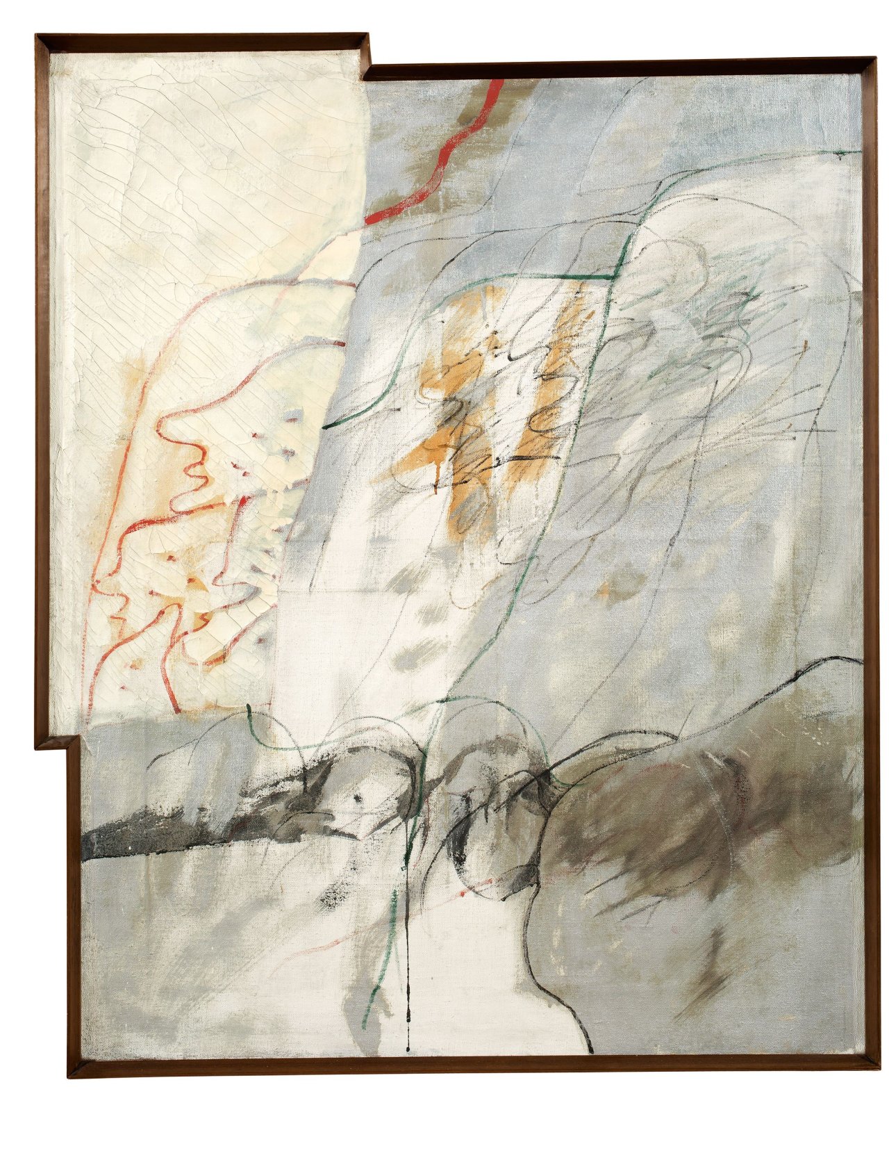 Auf diesem Bild ist das folgende Kunstwerk zu sehen: Gerhard Hoehme. „Kleine Entropie“. Um 1957.
