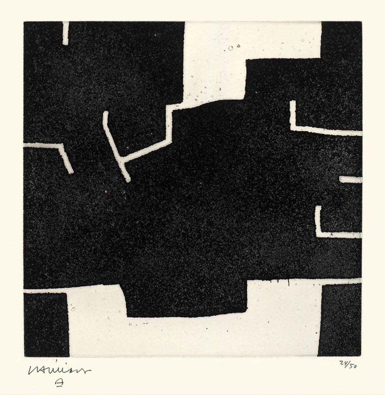 Auf diesem Bild ist das folgende Kunstwerk zu sehen: Eduardo Chillida. „Zeihartu V“. 1973.