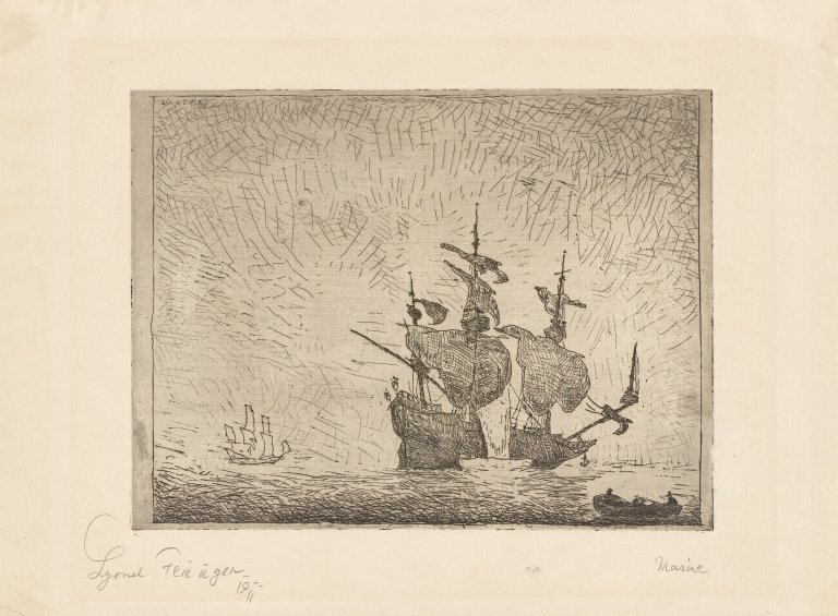 Auf diesem Bild ist das folgende Kunstwerk zu sehen: Lyonel Feininger. „Marine, 1“. 1910/11.