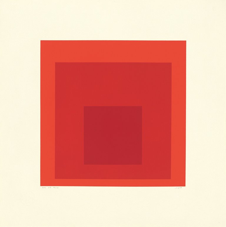 Auf diesem Bild ist das folgende Kunstwerk zu sehen: Josef Albers. „EK Ik“. 1970.