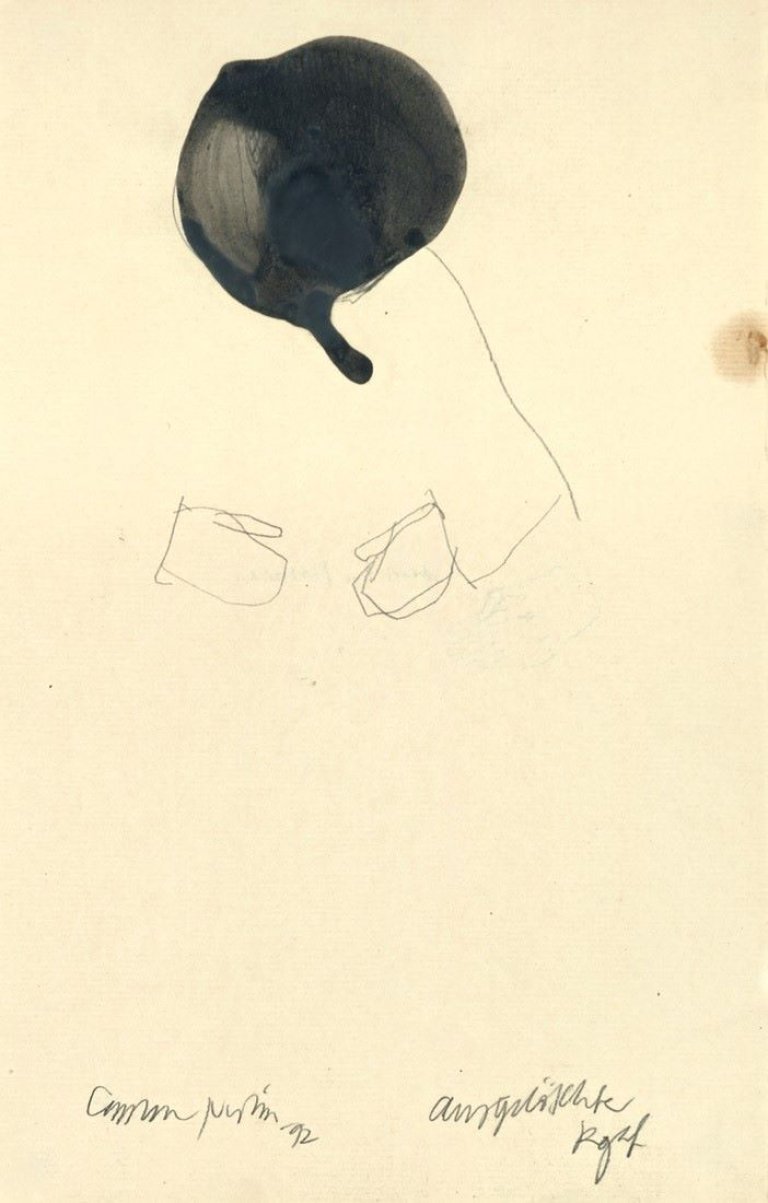 Auf diesem Bild ist das folgende Kunstwerk zu sehen: Carsten Nicolai. „Ausgelöschter Kopf“. 1992.