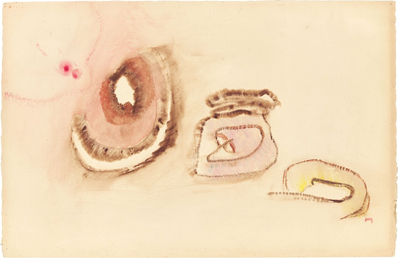 Auf diesem Bild ist das folgende Kunstwerk zu sehen: Henri Michaux. Ohne Titel. 1957.