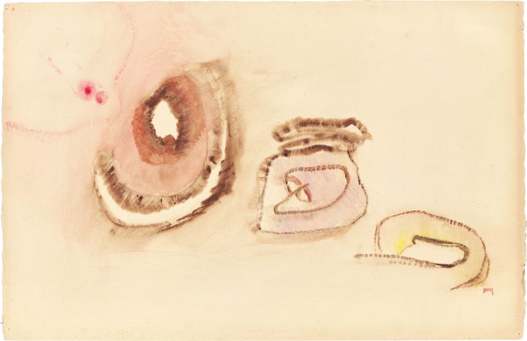 Auf diesem Bild ist das folgende Kunstwerk zu sehen: Henri Michaux. Ohne Titel. 1957.