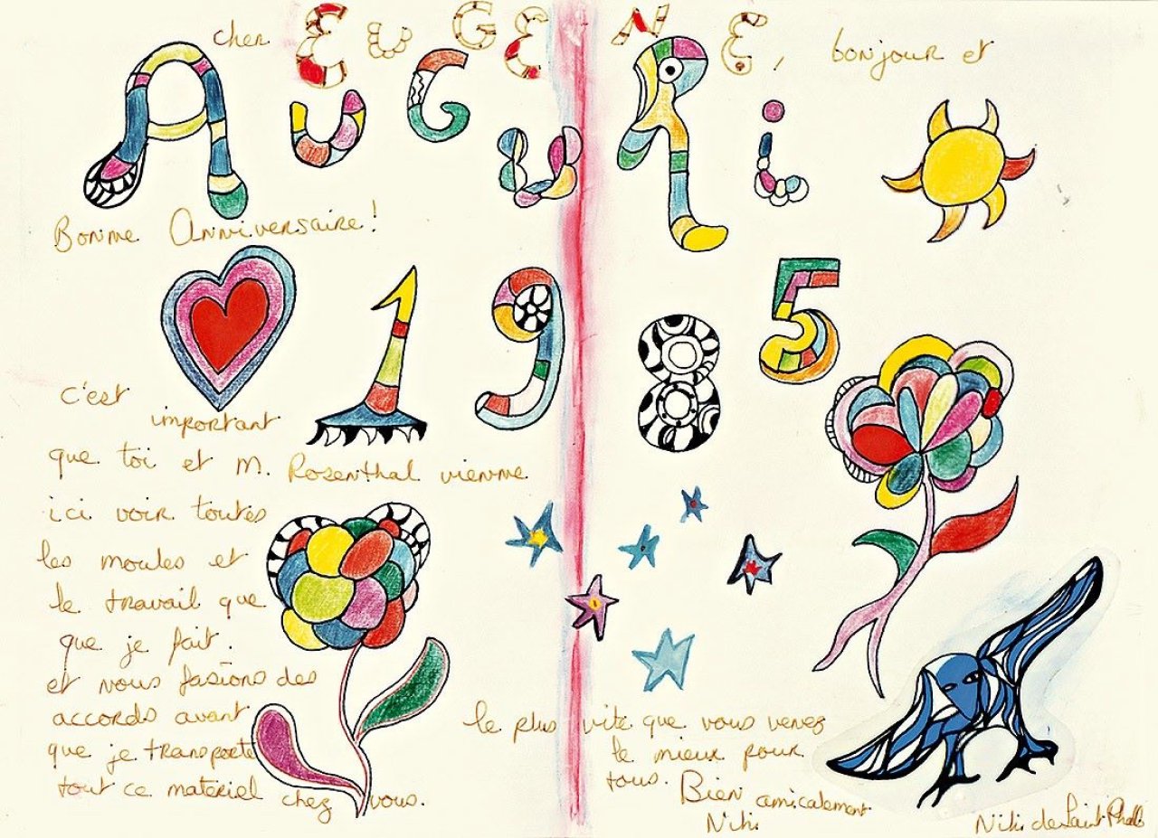 Auf diesem Bild ist das folgende Kunstwerk zu sehen: Niki de Saint Phalle. „Auguri“. 1985.
