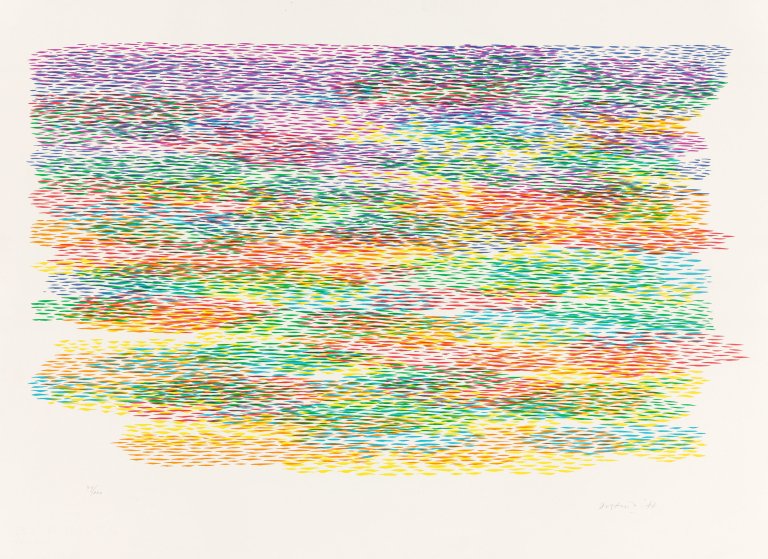 Auf diesem Bild ist das folgende Kunstwerk zu sehen: Piero Dorazio. „Kalithea“. 1977.