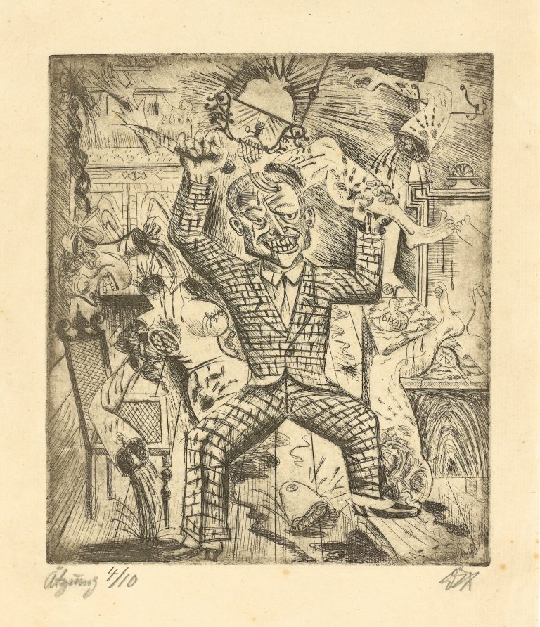 Auf diesem Bild ist das folgende Kunstwerk zu sehen: Otto Dix. „Der Lustmörder“. 1920.