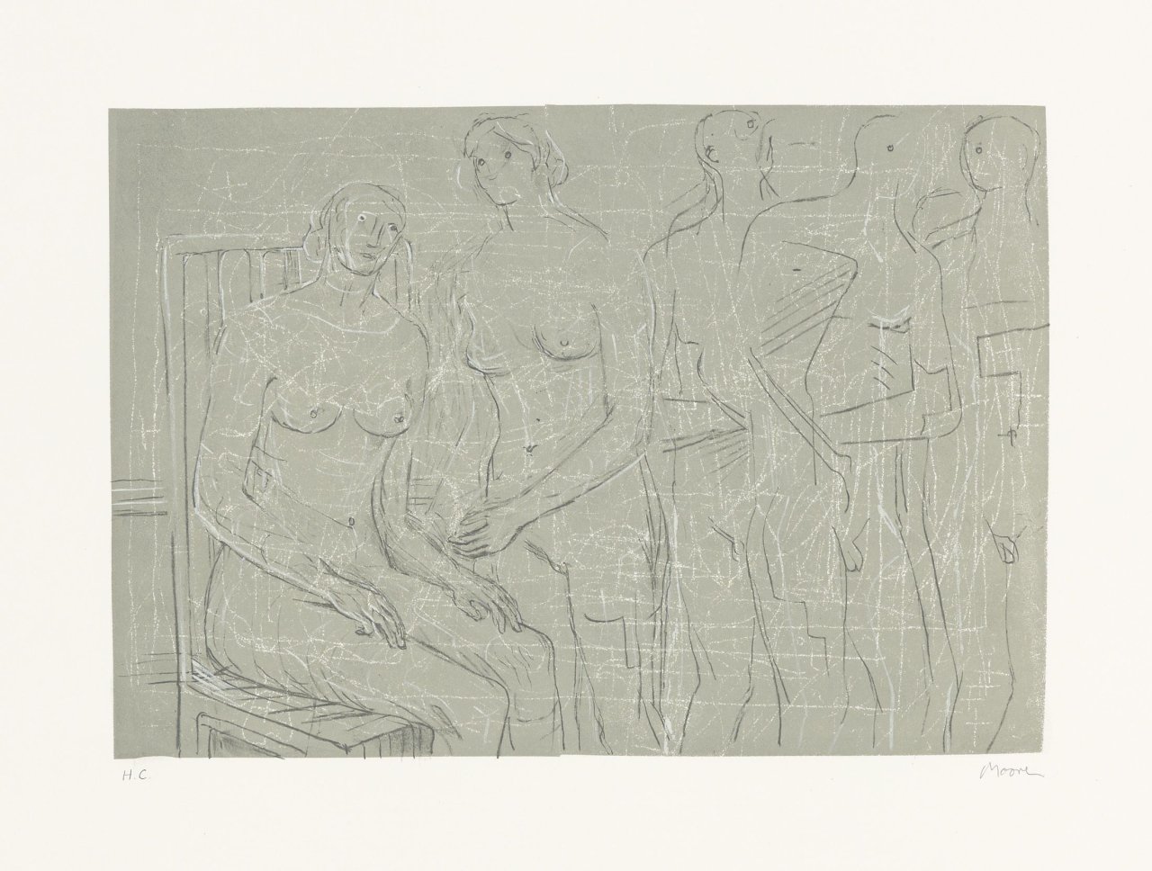 Auf diesem Bild ist das folgende Kunstwerk zu sehen: Henry Moore. 